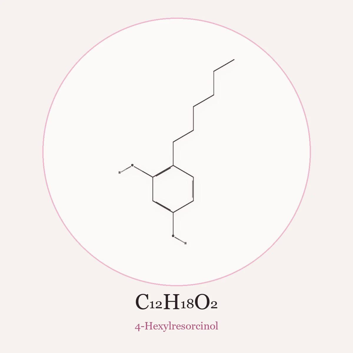 Chemical structure of 4-Hexylresorcinol (Hexylresorcinol)