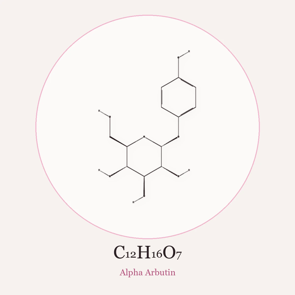 Chemical structure of Alpha Arbutin (Alpha-Arbutin)