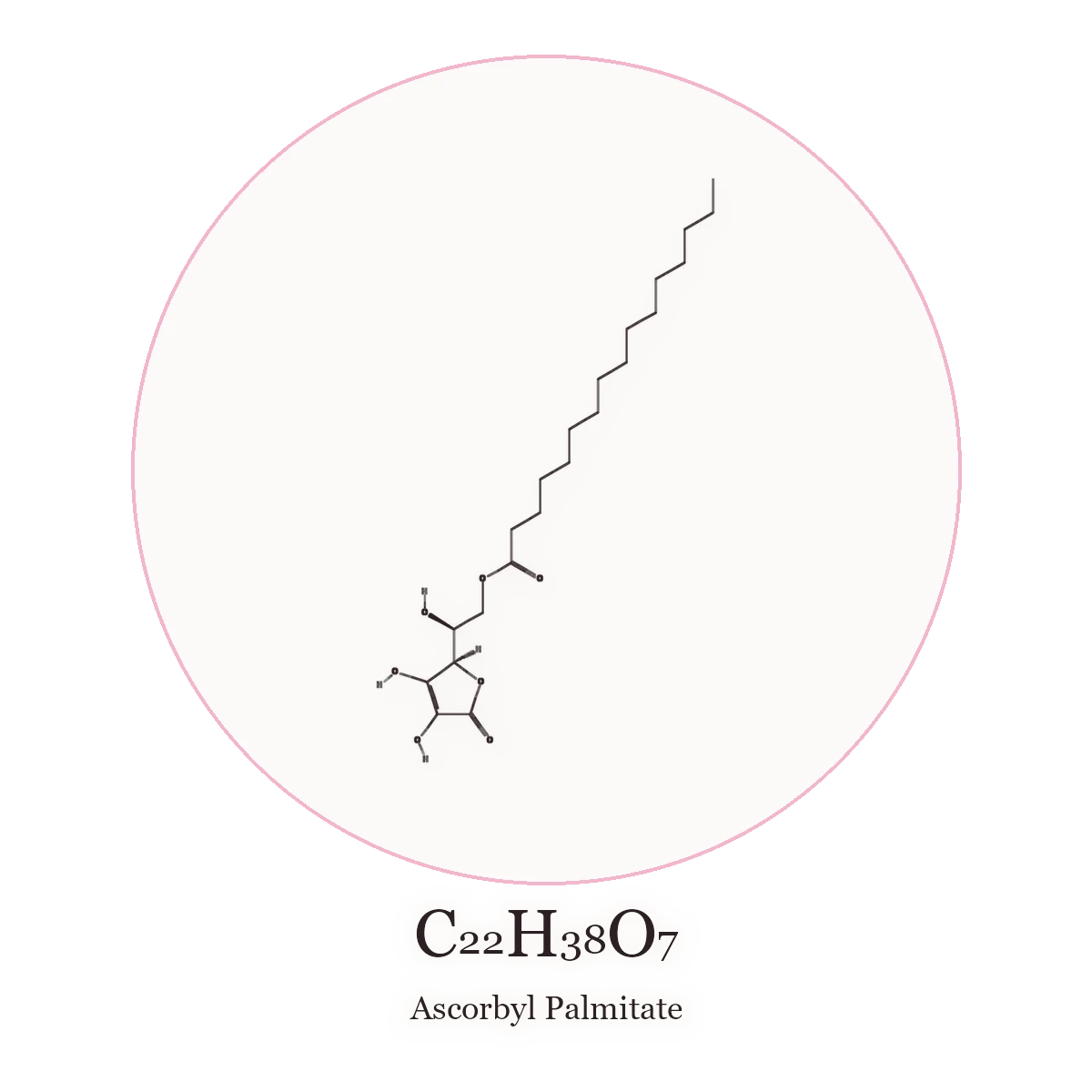 Chemical structure of Ascorbyl Palmitate