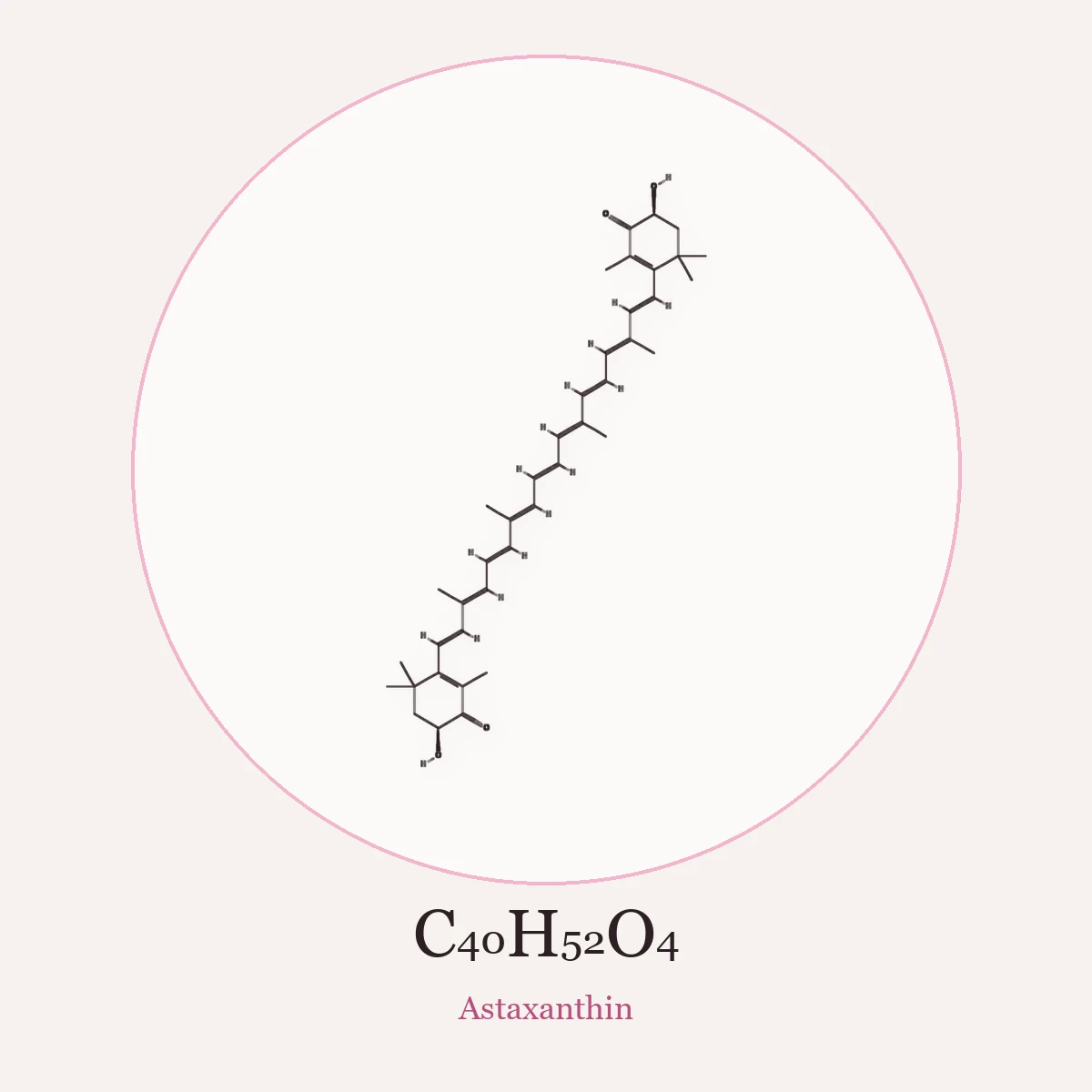 Chemical structure of Astaxanthin (Astaxanthin)