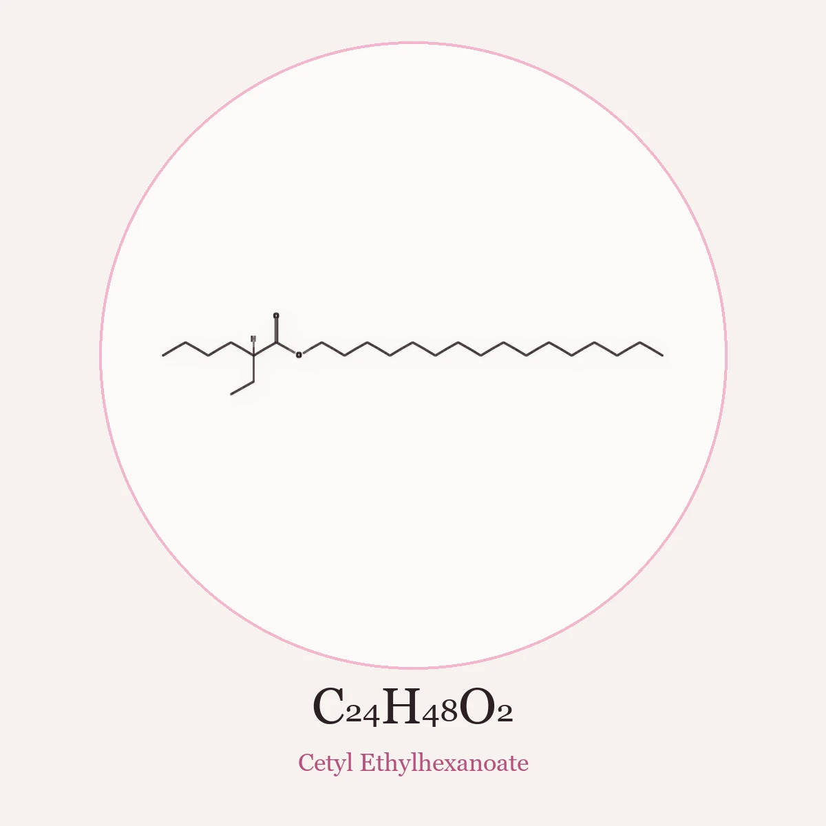 Chemical structure of Cetyl Ethylhexanoate