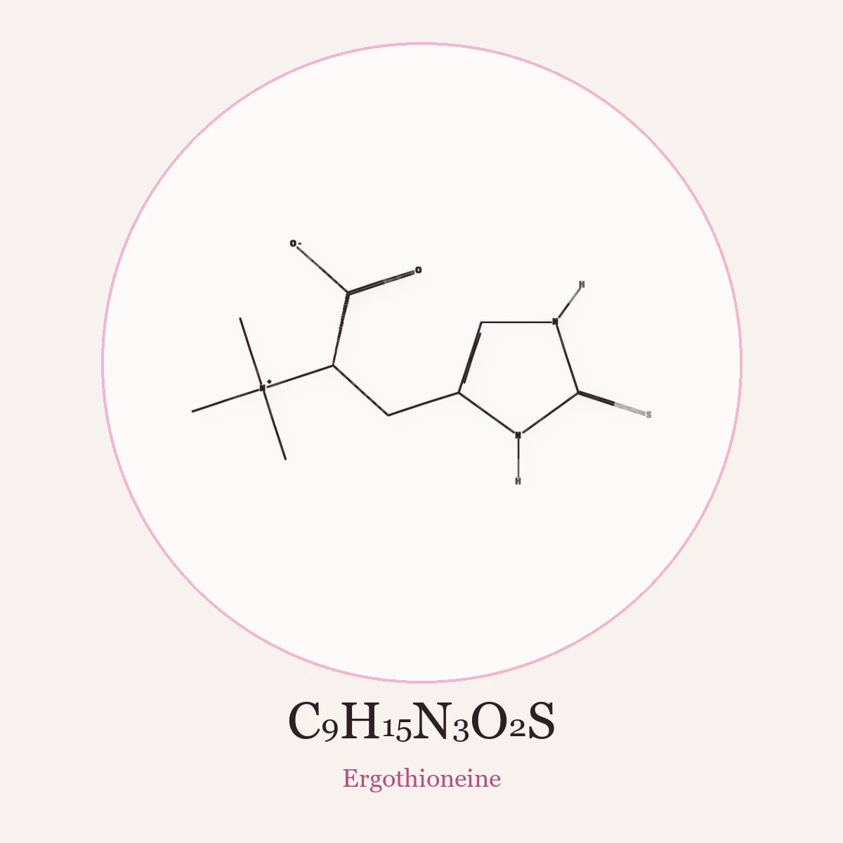 Chemical structure of Ergothioneine (Ergothioneine)