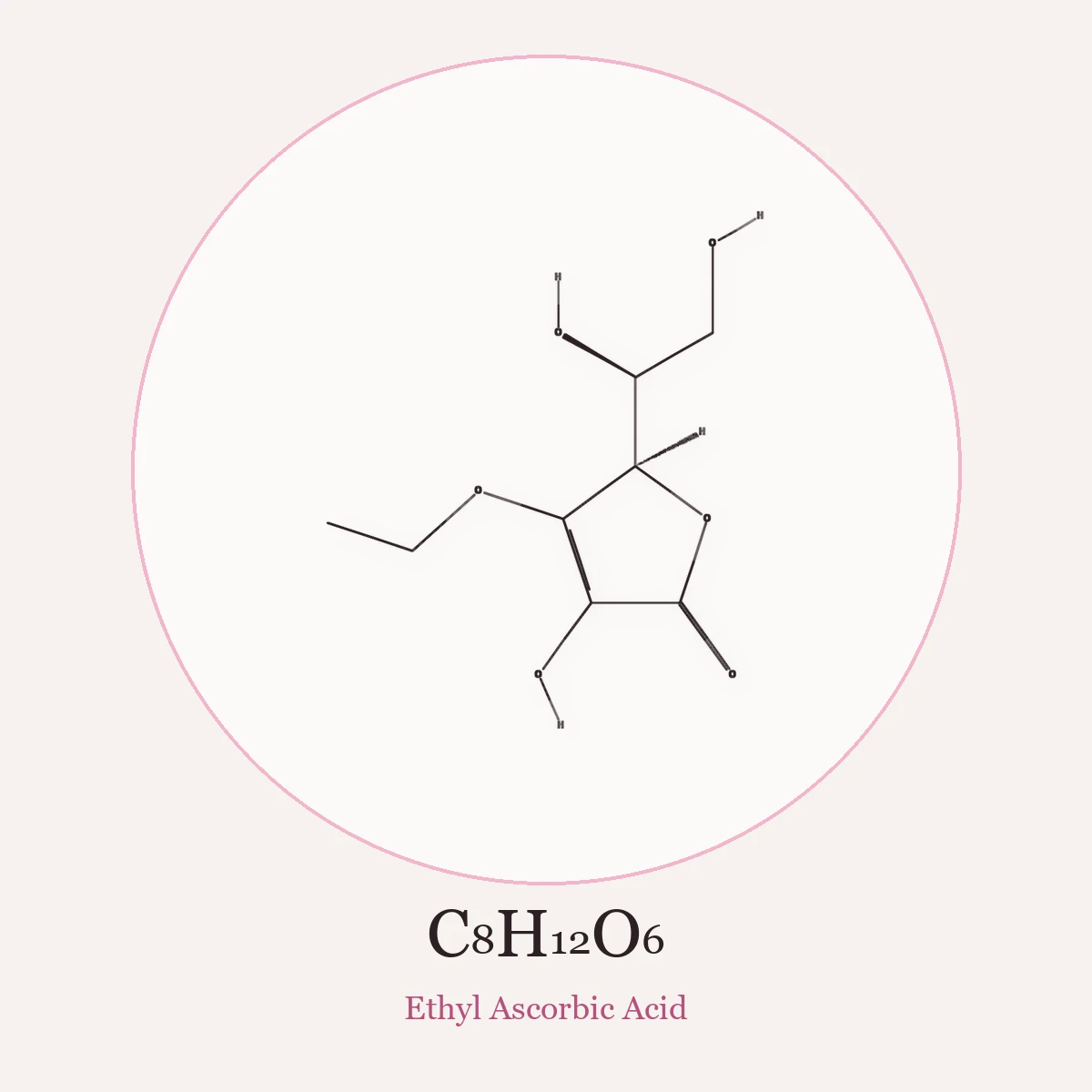 Chemical structure of Ethyl Ascorbic Acid (3-O-Ethyl Ascorbic Acid)