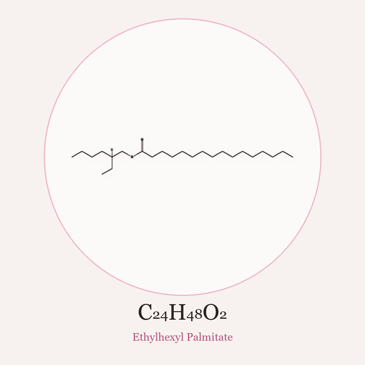 Chemical structure of Ethylhexyl Palmitate