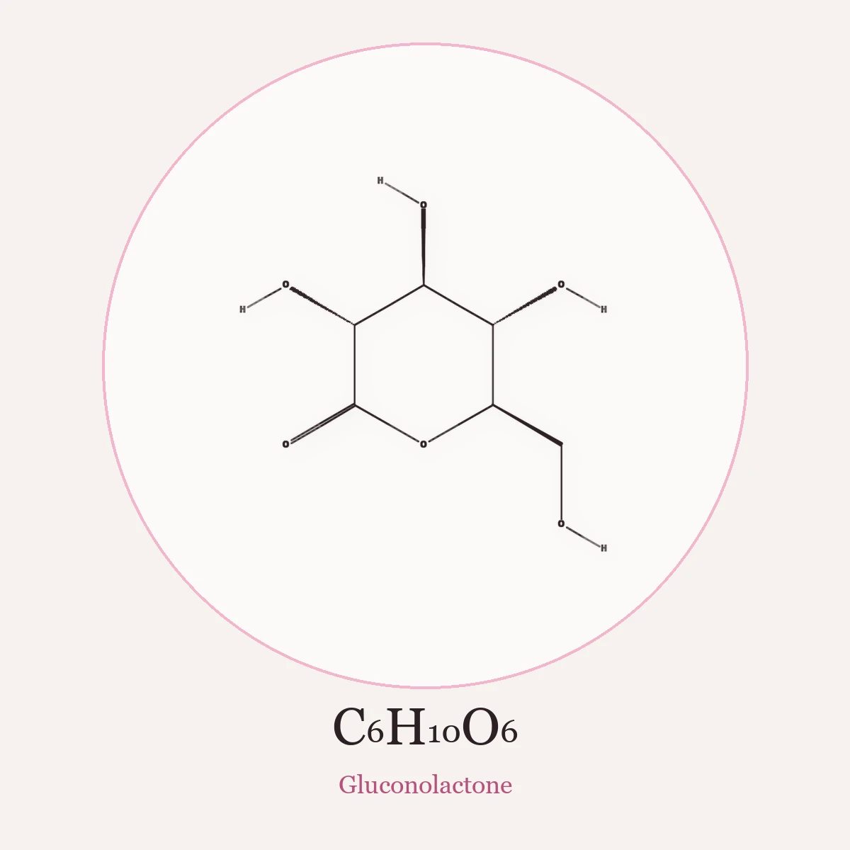 Chemical structure of Gluconolactone (Gluconolactone)