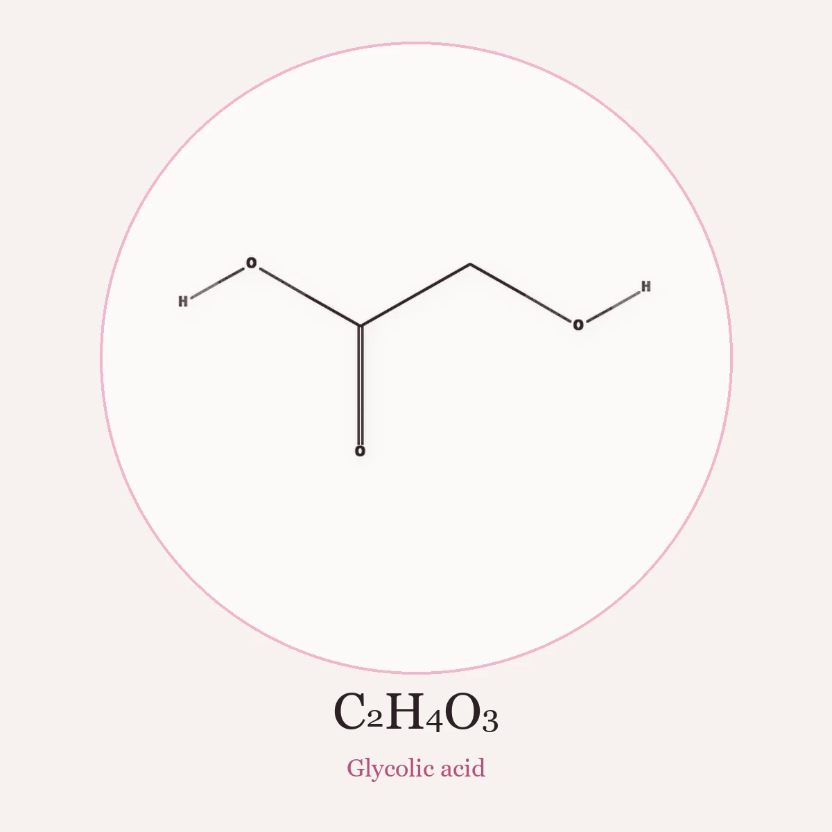 Chemical structure of Glycolic acid (Glycolic Acid)