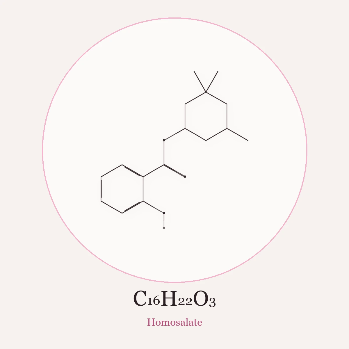 Chemical structure of Homosalate (Homosalate)