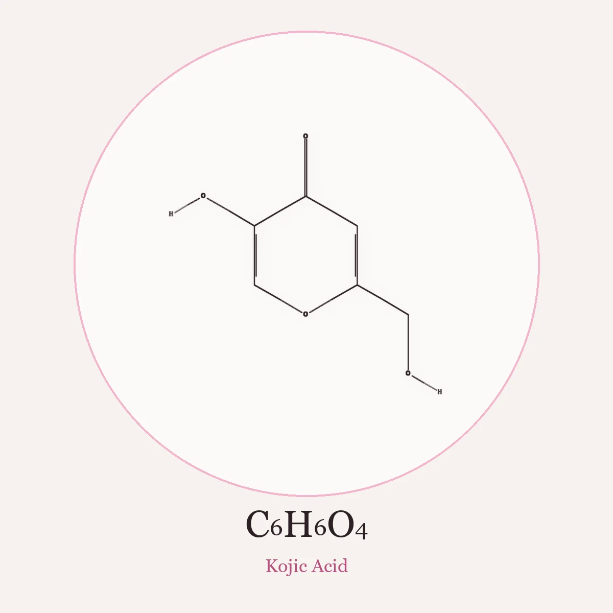 Chemical structure of Kojic Acid (Kojic Acid)