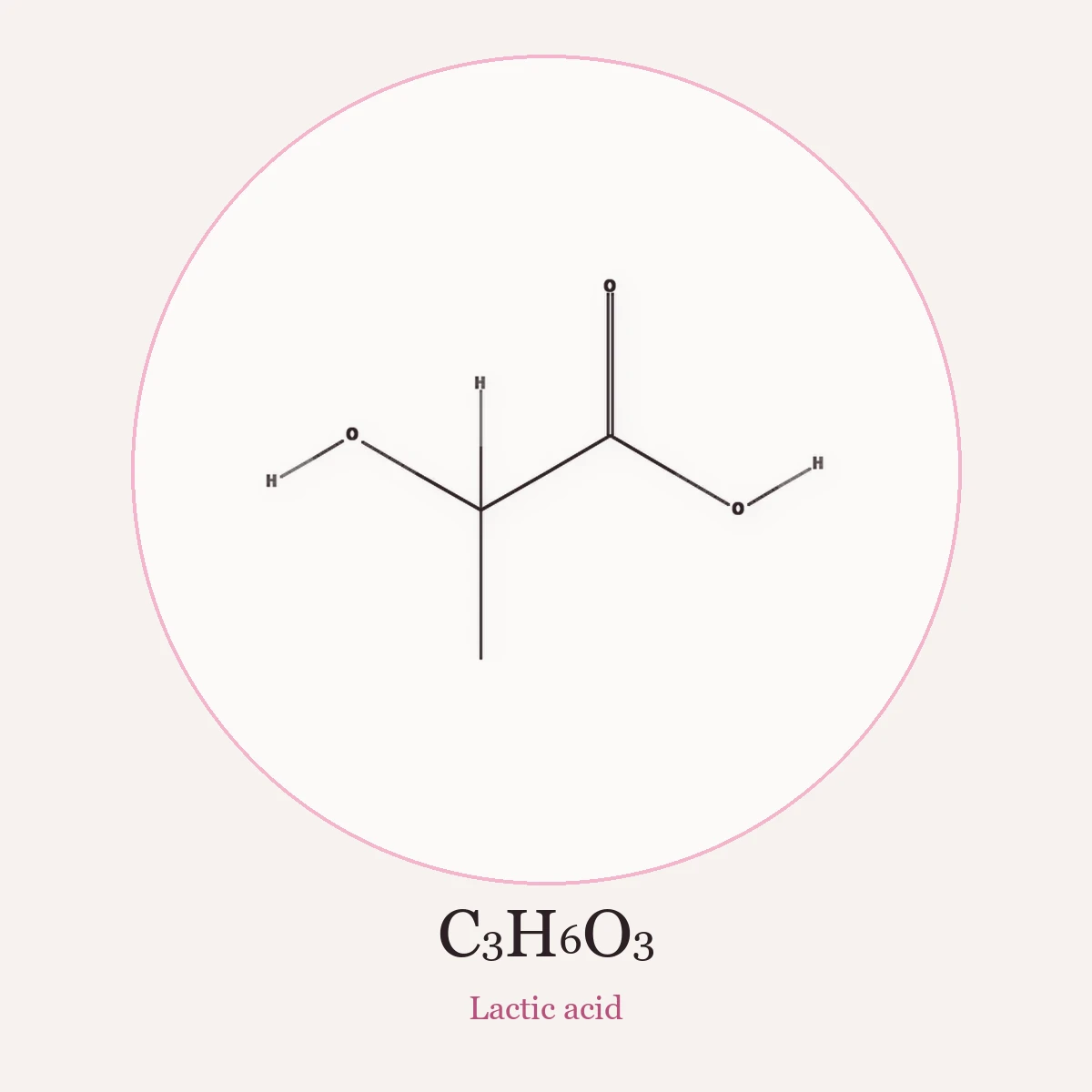 Chemical structure of Lactic acid (Lactic Acid)