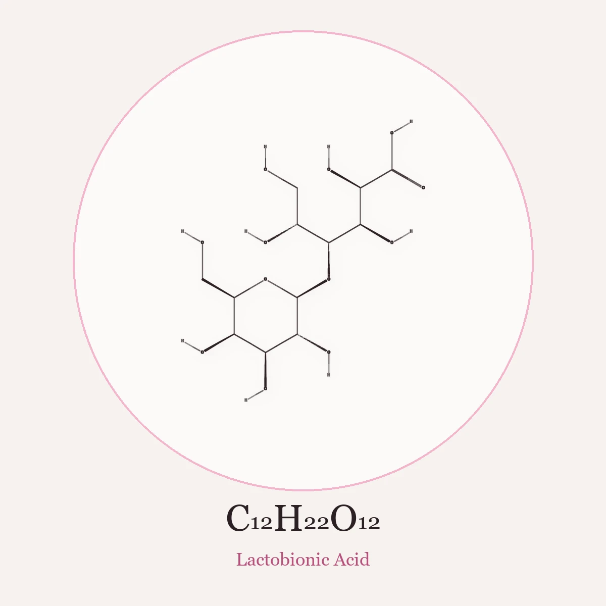 Chemical structure of Lactobionic Acid