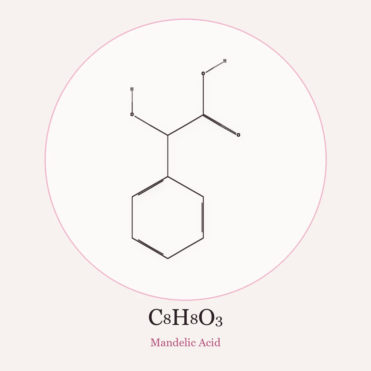 Chemical structure of Mandelic Acid (Mandelic Acid)