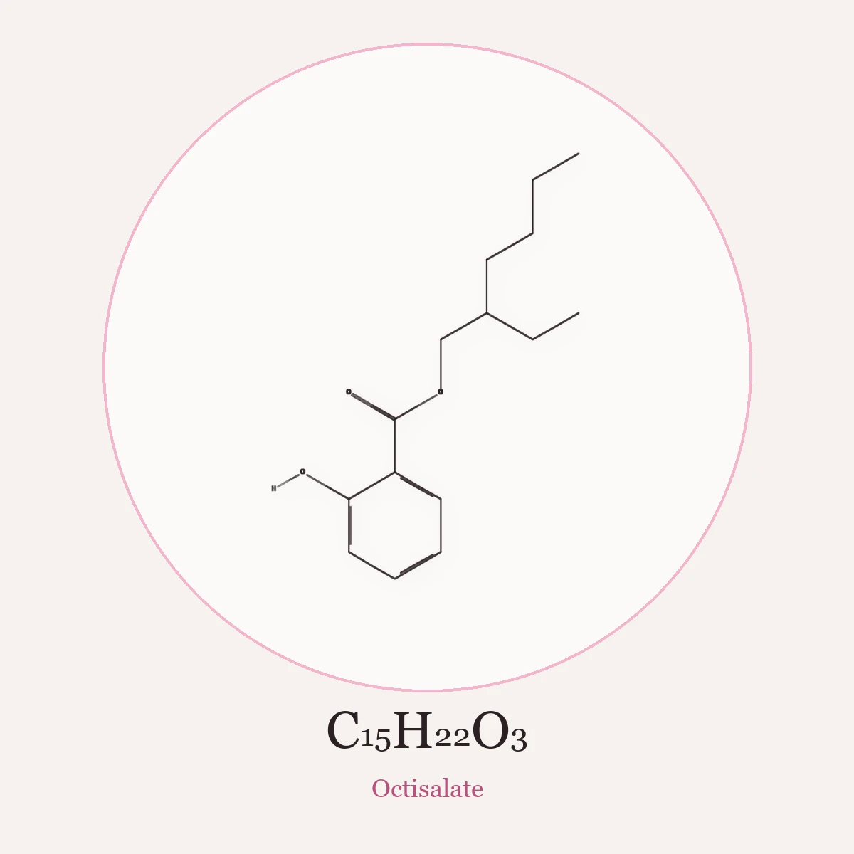 Chemical structure of Octisalate (Ethylhexyl Salicylate)