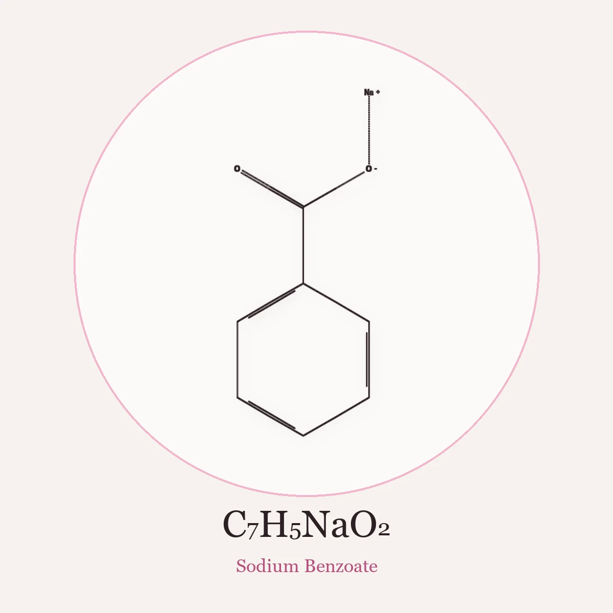 Chemical structure of Sodium Benzoate