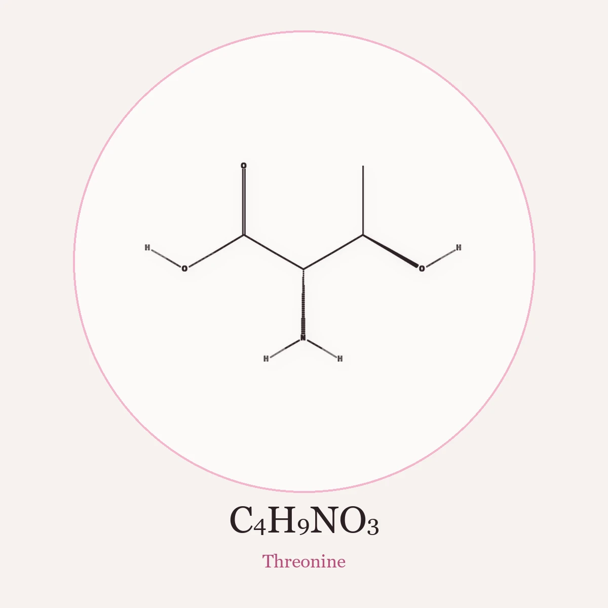 Chemical structure of Threonine