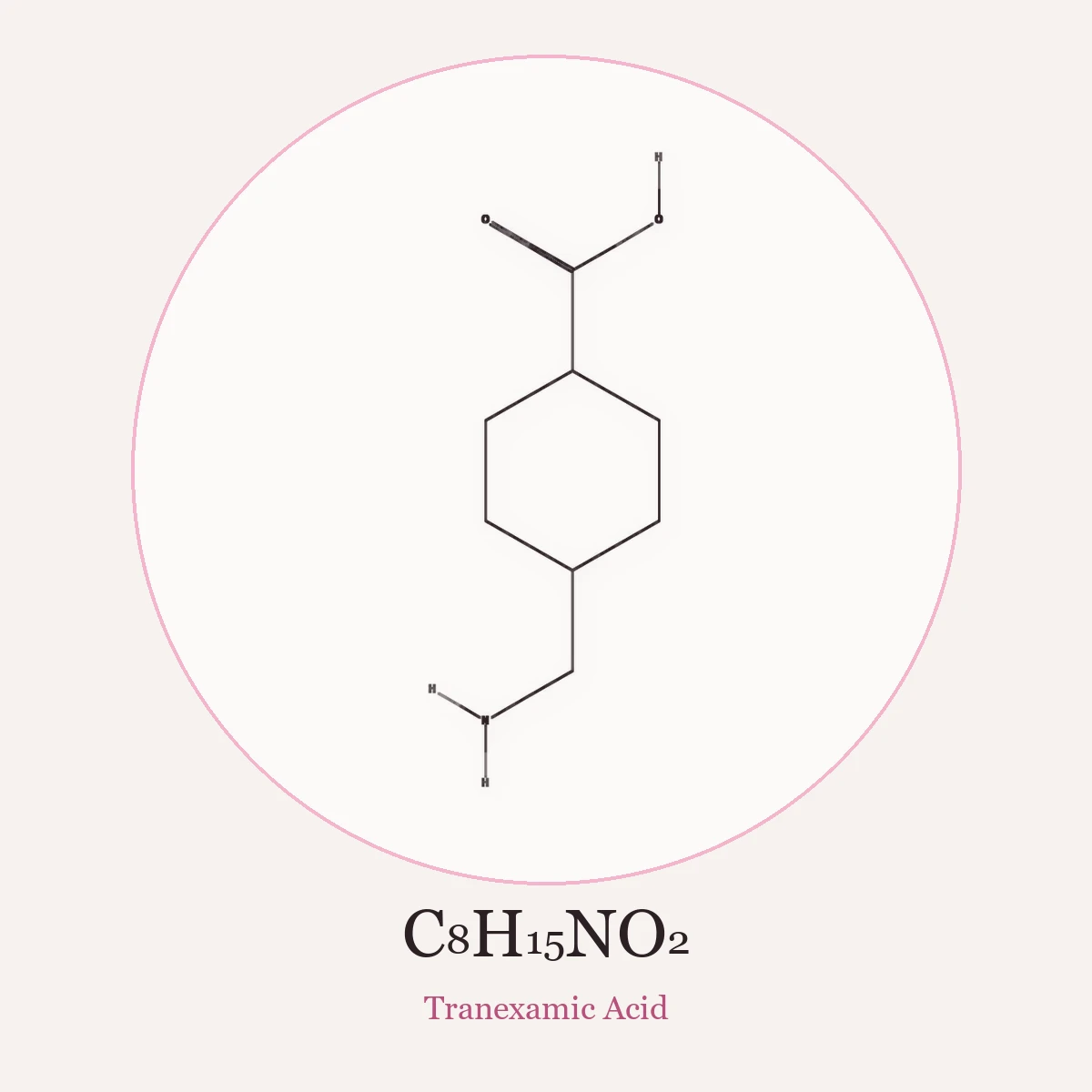 Chemical structure of Tranexamic Acid (Tranexamic Acid)