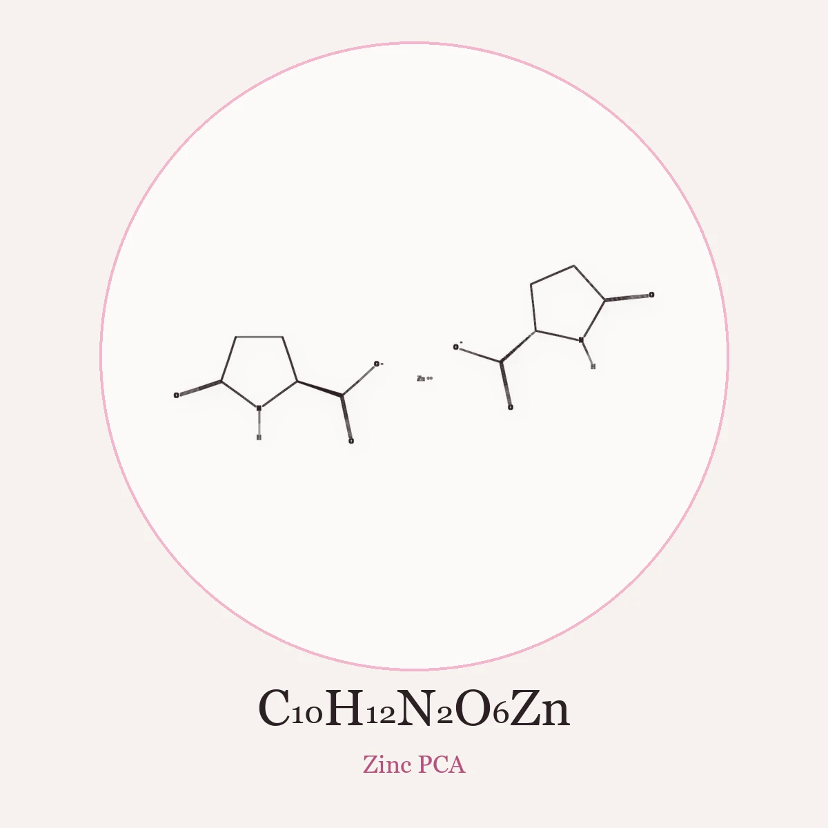 Chemical structure of Zinc PCA